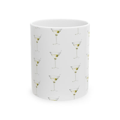 Martini Cocktail Ceramic Mug, (11oz, 15oz)