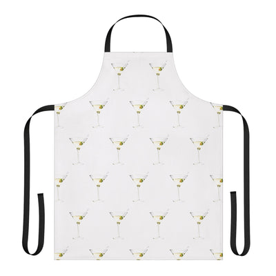 Martini Cocktail Apron, 5-Color Straps (AOP)