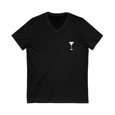 Martini Cocktail Unisex Jersey Short Sleeve V-Neck Tee