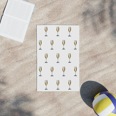 Champagne Glass Beach Towels