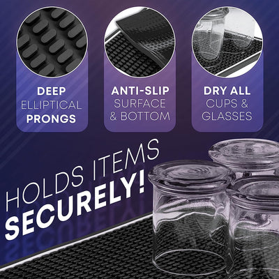 Radical Impact Premium Rubber Bar Mat 18" X 12" 1cm Thick Anti-skid Non-toxic Rubber Bar Mats For Countertop, Home Bar, Restaurants - Best Bar Spill Mat For You