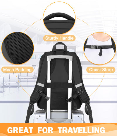 PEKREWS Bartender Bag, Travel Bartending Backpack for Carrying Bar Kit, Portable Bar Bag for Tools Set Storage Cocktail Shaker and Wine Bottle Carrier, Professional Mixology Gift, Black (Bag Only)