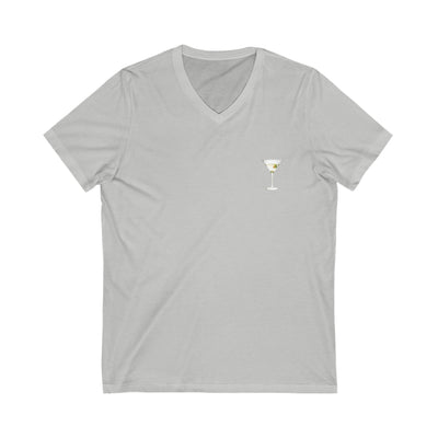 Martini Cocktail Unisex Jersey Short Sleeve V-Neck Tee
