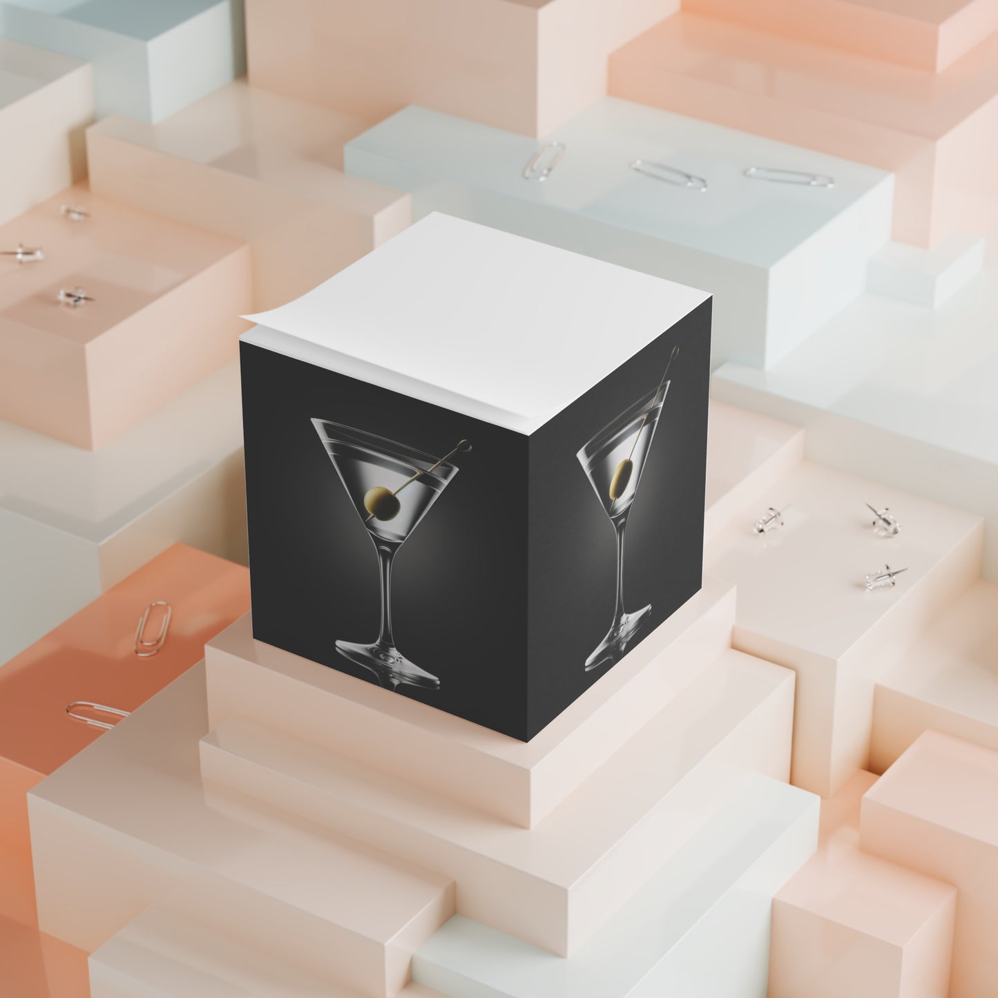 Martini Cocktail Note Cube