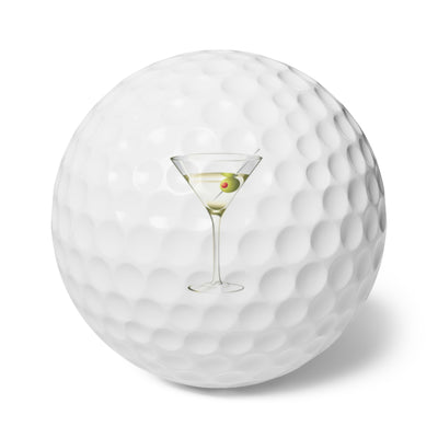 Martini Cocktail Golf Balls, 6pcs