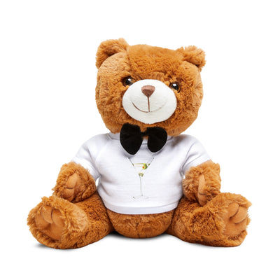 Martini Cocktail Teddy Bear with T-Shirt