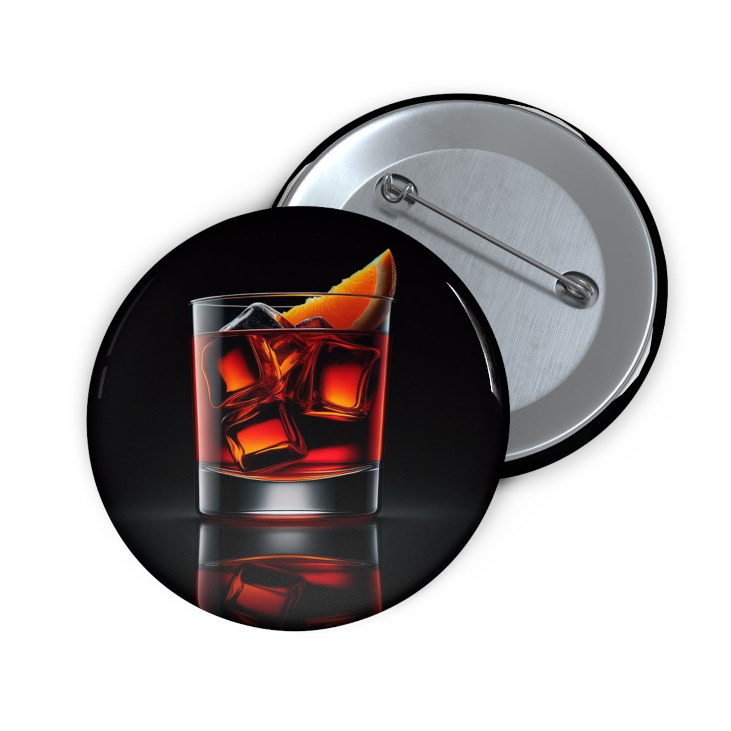 Negroni Cocktail Custom Pin Buttons