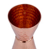 Prince of Scots Premium Hammered Pure Solid Copper Double Side Jigger, 1 ounce and 2 ounce Cups with 5 marks for measurement