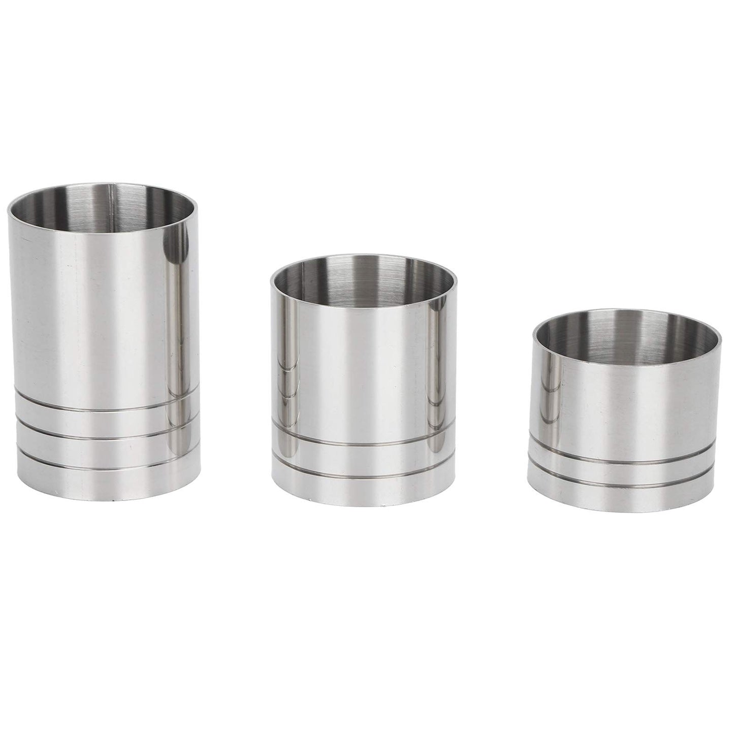 Premium Stainless Steel Cocktail Jigger Bar Drink Measuring Cup Ounce Cup Set Bartender Tool Three-Piece Suit(25ml+35ml+50ml) Cocktail Shaker Sets Bartender Tool Cup