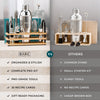 BARE BARREL® Mixology Bartender Kit Bar Set | 14-Piece Cocktail Shaker Set | Martini Barware Mixing Tools for Home Bartending | Incl. 35 Recipe Cards | Gift Set (24oz Cobbler Shaker, Bamboo Silver)