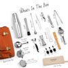 Travel Bartender Kit with 20 Piece Stainless Steel Travel Bar Kit Set and Portable Bartender Kit Bag for Traveling Camping Professional Bartender Kit for Bartending and Cocktail Making