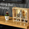 Mixology Bartender Kit: 11-Piece Bar Tool Set with Rustic Wood Stand | Perfect Home Bartending Kit and Cocktail Shaker Set for a True Drink Mixing Experience | Fun Housewarming Gift Idea (Silver)